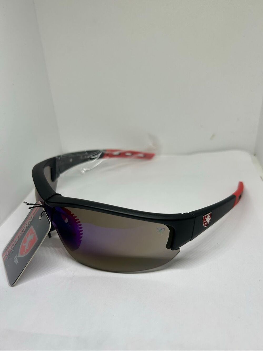 Khan Men’s Sport Wraparound Mirrored Lens Sunglasses UV400